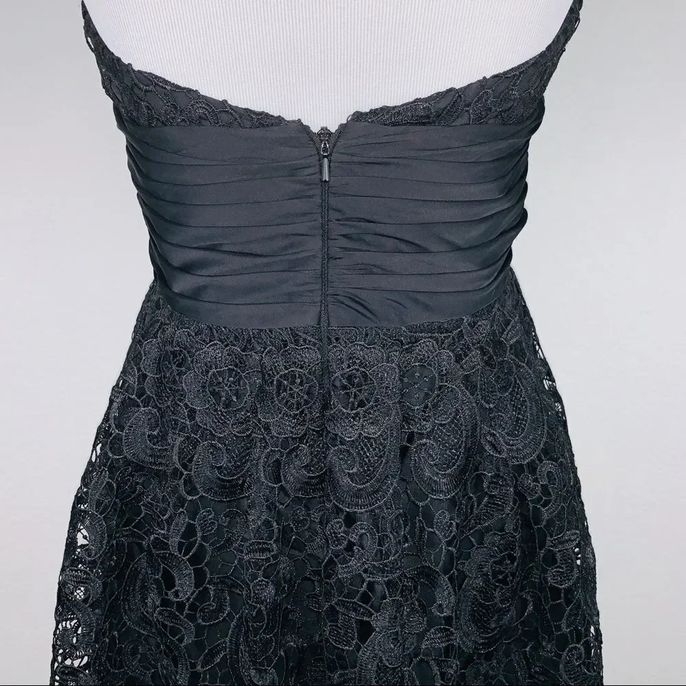 Aidan Mattox Lace Formal Dress Halter Black Size 2 - Picture 4 of 7
